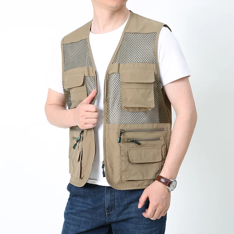 Tactical Military Vest Multi-pocket Motorcyclist Padded MAN Coat Summer for Men Embroidered Men's Sleeveless Jacket Mesh Leather
Tactical Military Vest Multi-pocket Motorcyclist Padded MAN Coat Summer for Men Embroidered Men's Sleeveless Jacket Mesh Leather