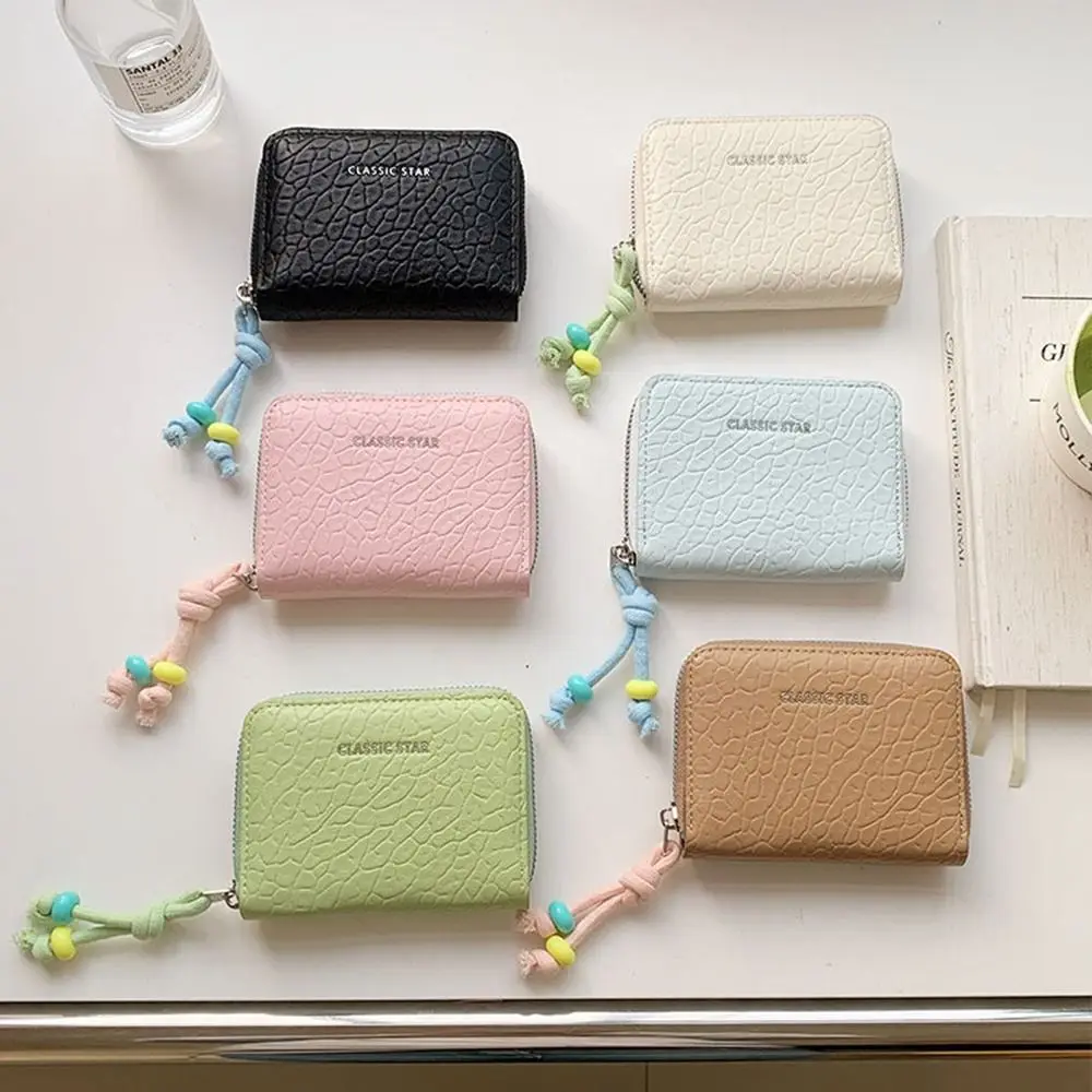 Korean Elegant Women's Short Wallet PU Leather Solid Color Multi Card Wallet Colored Beads Casual Student Purse Card Holder
Korean Elegant Women's Short Wallet PU Leather Solid Color Multi Card Wallet Colored Beads Casual Student Purse Card Holder