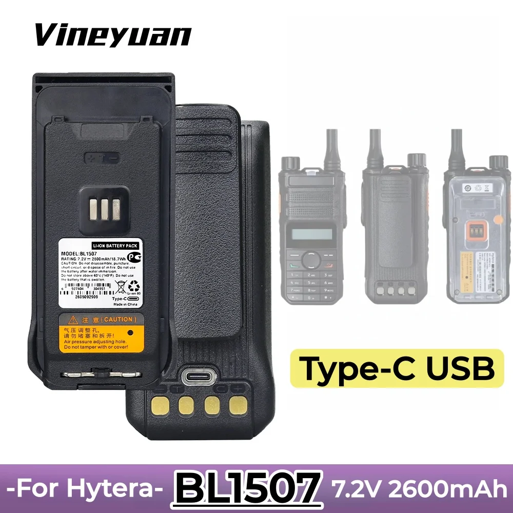 Type-C USB 2600mAh High-Capacity Battery for Hytera AP580 AP588 BP510 BP515 BP518 BP560 BP568 BP565 BL1507 Radios Battery
Type-C USB 2600mAh High-Capacity Battery for Hytera AP580 AP588 BP510 BP515 BP518 BP560 BP568 BP565 BL1507 Radios Battery