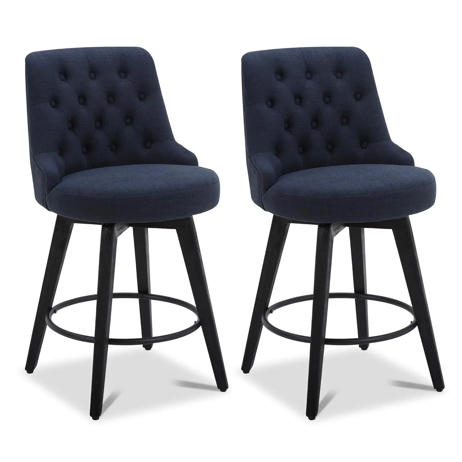 Modern Swivel Bar Stools, Performance Fabric Upholstered Counter Height Bar Stool with Back, Solid Wood Legs, 26" H, Customized
Modern Swivel Bar Stools, Performance Fabric Upholstered Counter Height Bar Stool with Back, Solid Wood Legs, 26" H, Customized