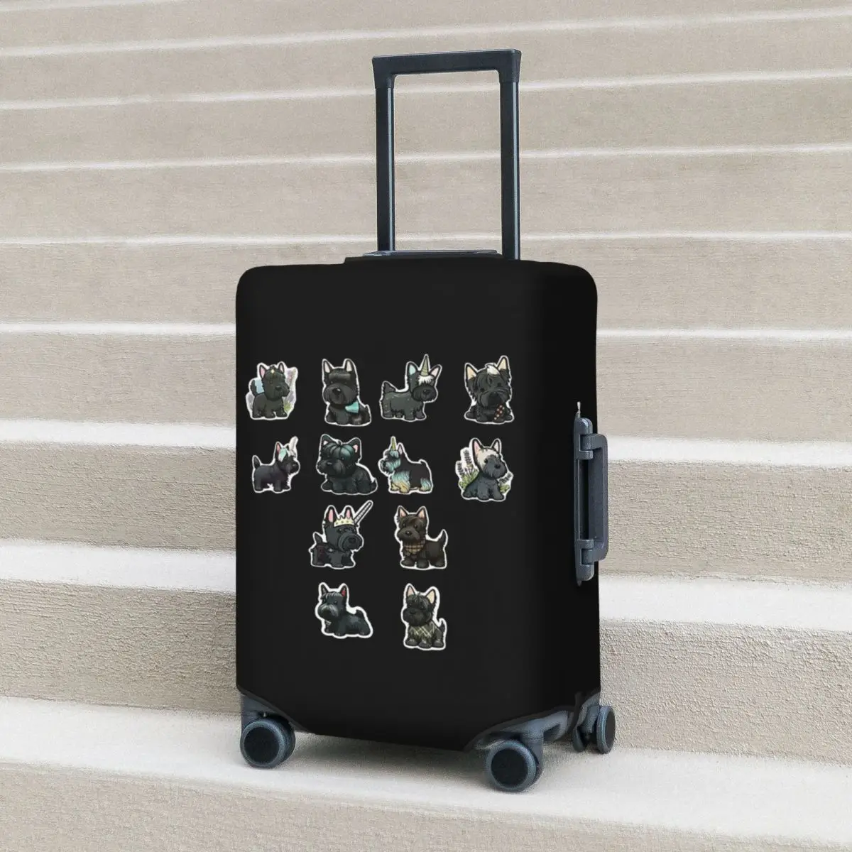 I Love My Scotties Dog Suitcase Cover Protection Elastic Travel Luggage Protector Covers for 18-32 Inch 
I Love My Scotties Dog Suitcase Cover Protection Elastic Travel Luggage Protector Covers for 18-32 Inch