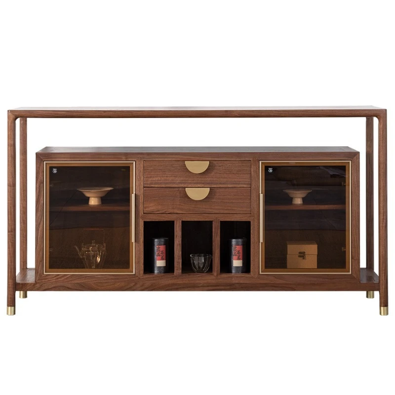 New Chinese style solid wood dining side cabinet, tea room locker, living room entry entrance cabinet
New Chinese style solid wood dining side cabinet, tea room locker, living room entry entrance cabinet