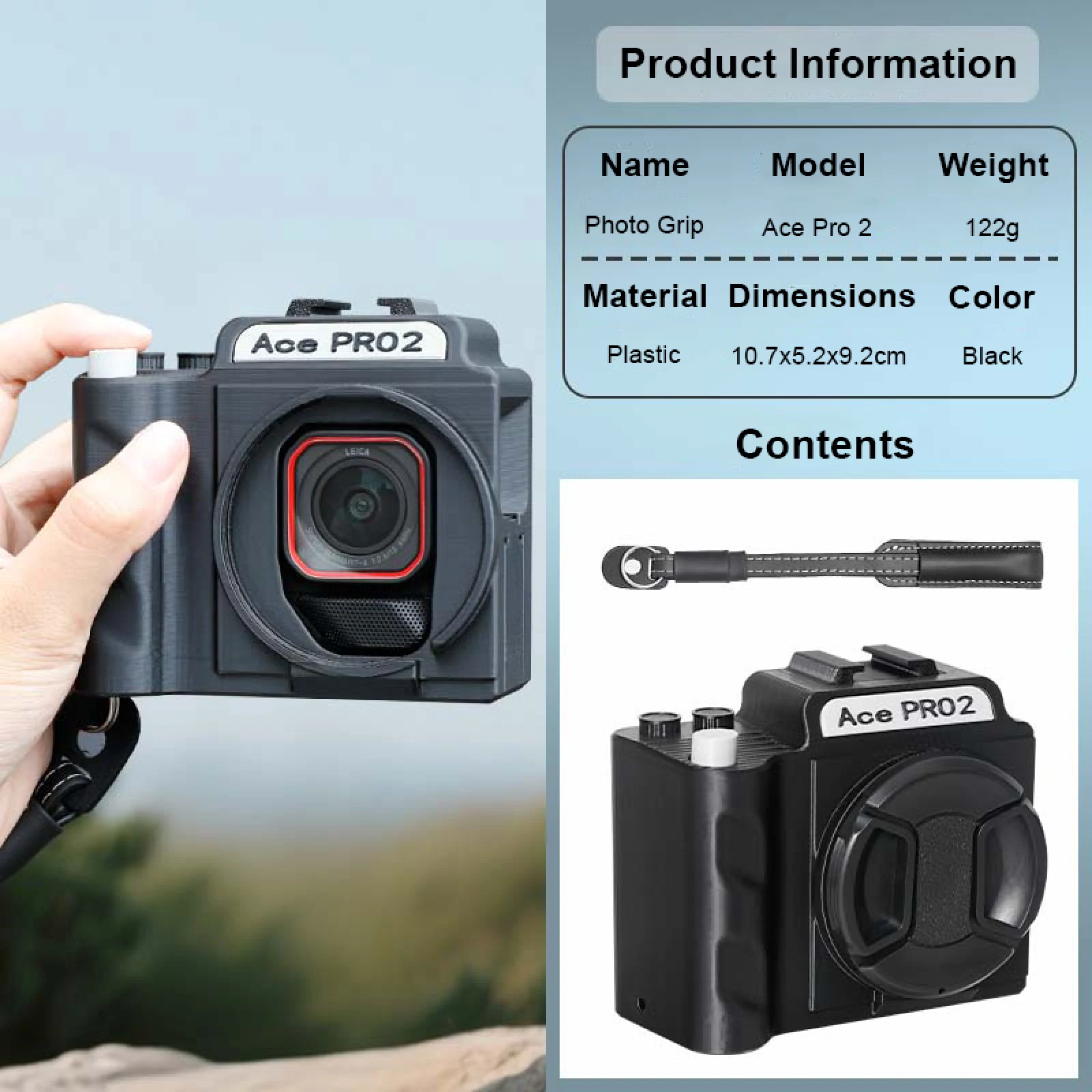 3D printing Street Grip Vlog Holder Combo Camera Grip Holder For Insta360 Ace Pro 2 Camera Grip Camera Accessories
3D printing Street Grip Vlog Holder Combo Camera Grip Holder For Insta360 Ace Pro 2 Camera Grip Camera Accessories