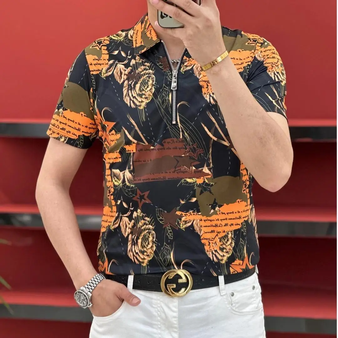 Summer New Men's ort Sve irt T-irt f Zip Collar Faionable Personali Breathable Polyester Fiber Inner Wear
Summer New Men's ort Sve irt T-irt f Zip Collar Faionable Personali Breathable Polyester Fiber Inner Wear