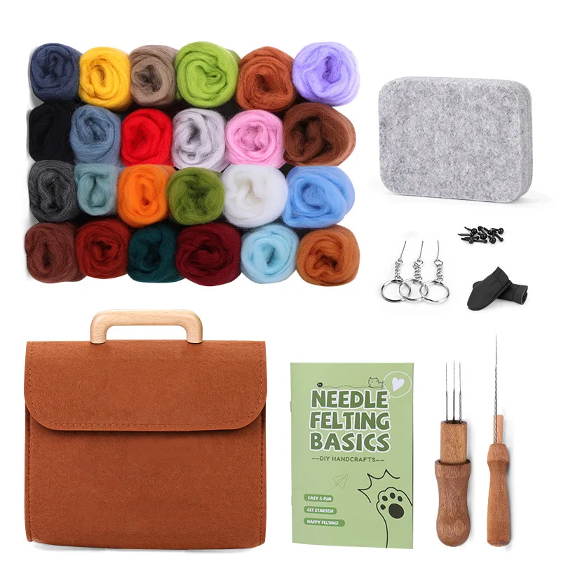 Different Colors Wool Roving Set Needle Felting Kit with Felting Tool and Foam Mat Craft Supplies for Home Decoration Felted
Different Colors Wool Roving Set Needle Felting Kit with Felting Tool and Foam Mat Craft Supplies for Home Decoration Felted