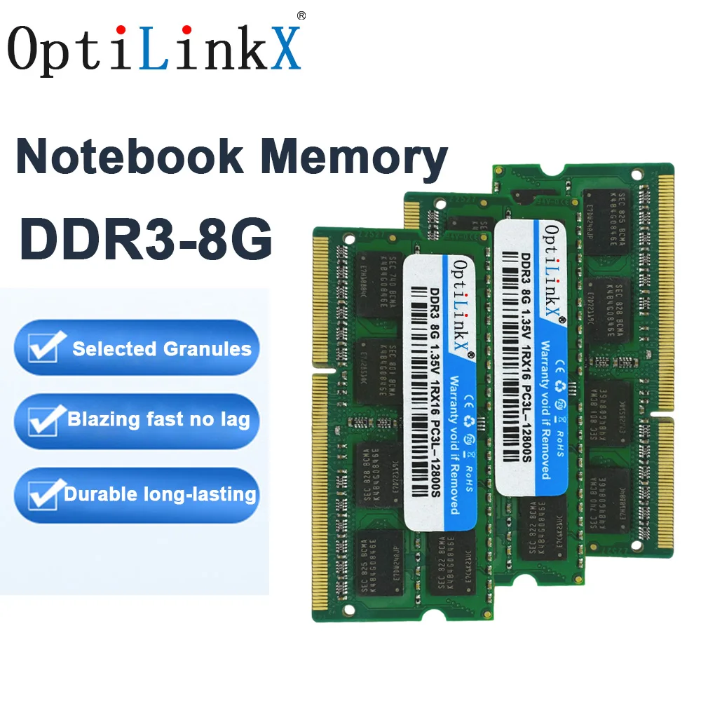 OptiLinkX Портативный компьютер DDR3 8 ГБ 1600 МГц 1333 МГц Модуль памяти SO-DIMM Оперативная память для ноутбука Высокопроизводительная ОЗУ
OptiLinkX Портативный компьютер DDR3 8 ГБ 1600 МГц 1333 МГц Модуль памяти SO-DIMM Оперативная память для ноутбука Высокопроизводительная ОЗУ
