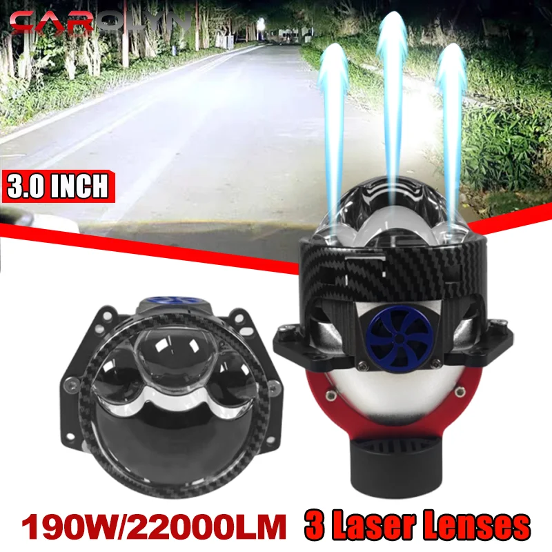 3 Inch 3 Laser Bi-Led Lens Dual Fan Car LED Headlight Modification Hi/Lo Beam Auto Motorcycle Electric Vehicle Lights Upgrade
3 Inch 3 Laser Bi-Led Lens Dual Fan Car LED Headlight Modification Hi/Lo Beam Auto Motorcycle Electric Vehicle Lights Upgrade