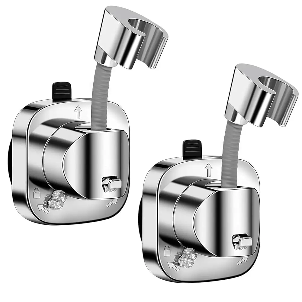 2 Pack Shower Head Holder Suction Cup, 360° Adjustable Handheld Shower Head Bracket Wall Mount with Hook, Removable, No Drill
2 Pack Shower Head Holder Suction Cup, 360° Adjustable Handheld Shower Head Bracket Wall Mount with Hook, Removable, No Drill