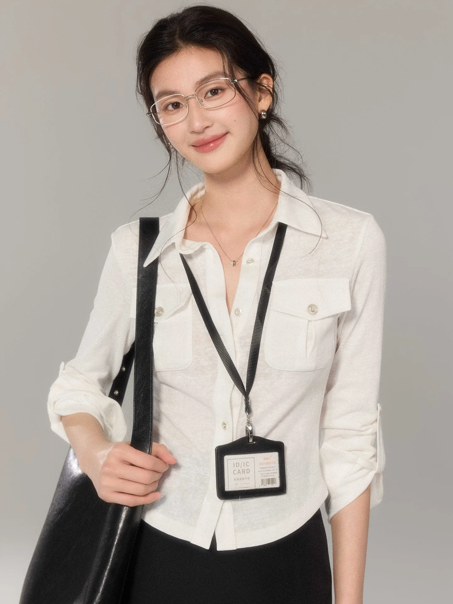 Белая вязаная приталенная рубашка Ele для женщин с классическим воротником, удобная, дышащая, из смесового хлопка и полиэстера, для повседневной носки
Белая вязаная приталенная рубашка Ele для женщин с классическим воротником, удобная, дышащая, из смесового хлопка и полиэстера, для повседневной носки