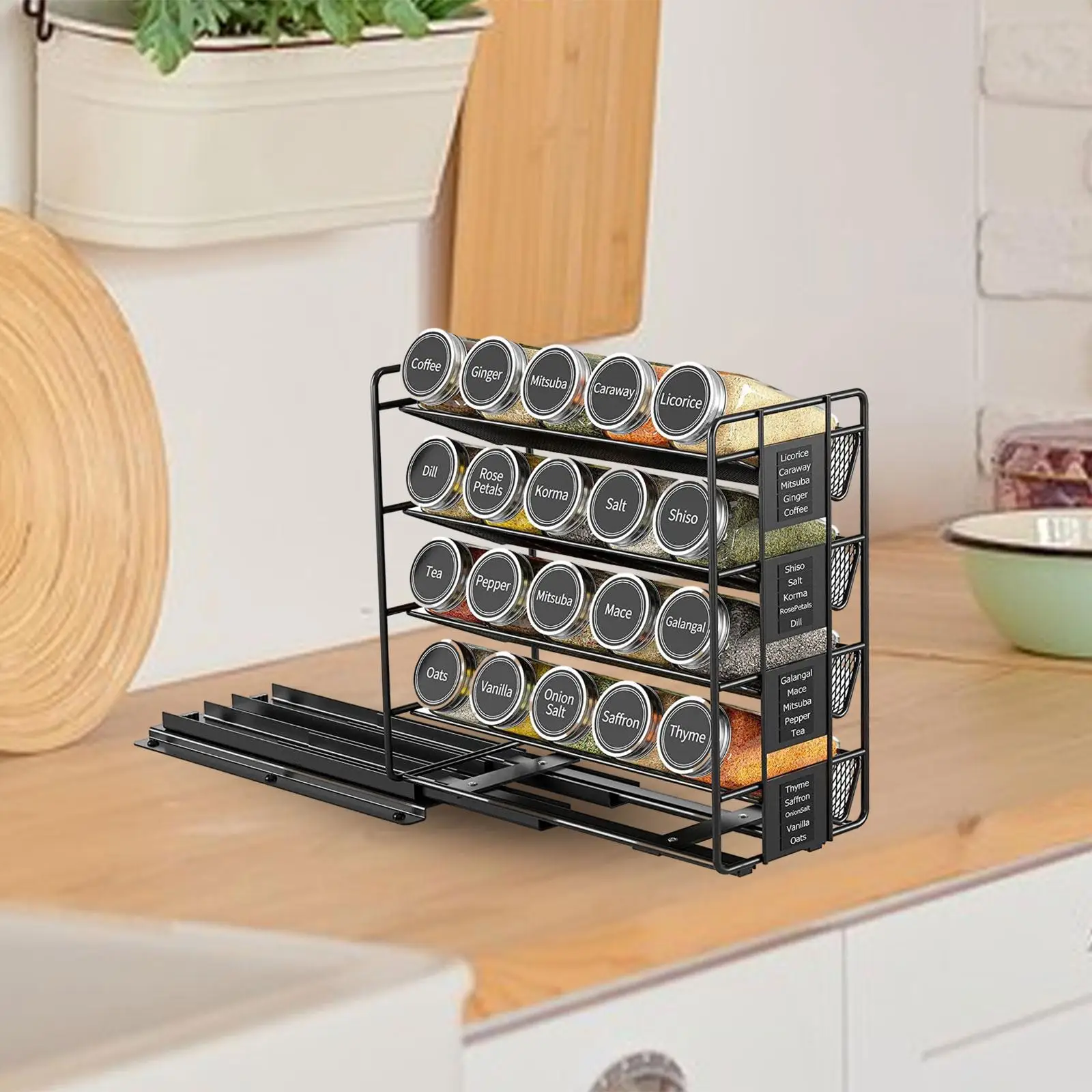 Extendable Spice Rack, Pull Out Spice Rack, Spice Jar Storage, Spice Bottle
Extendable Spice Rack, Pull Out Spice Rack, Spice Jar Storage, Spice Bottle