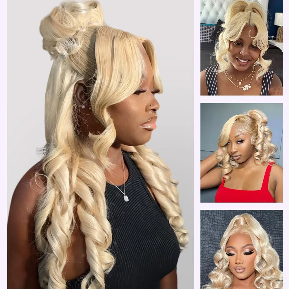 613 13x6 Lace Front Wig 28 Inch Blonde Lace Front Wig Pre Plucked Blonde Wigs Human Hair 220% Density Body Wave 13x4 HD Lace Frontal Wigs
613 13x6 Lace Front Wig 28 Inch Blonde Lace Front Wig Pre Plucked Blonde Wigs Human Hair 220% Density Body Wave 13x4 HD Lace Frontal Wigs