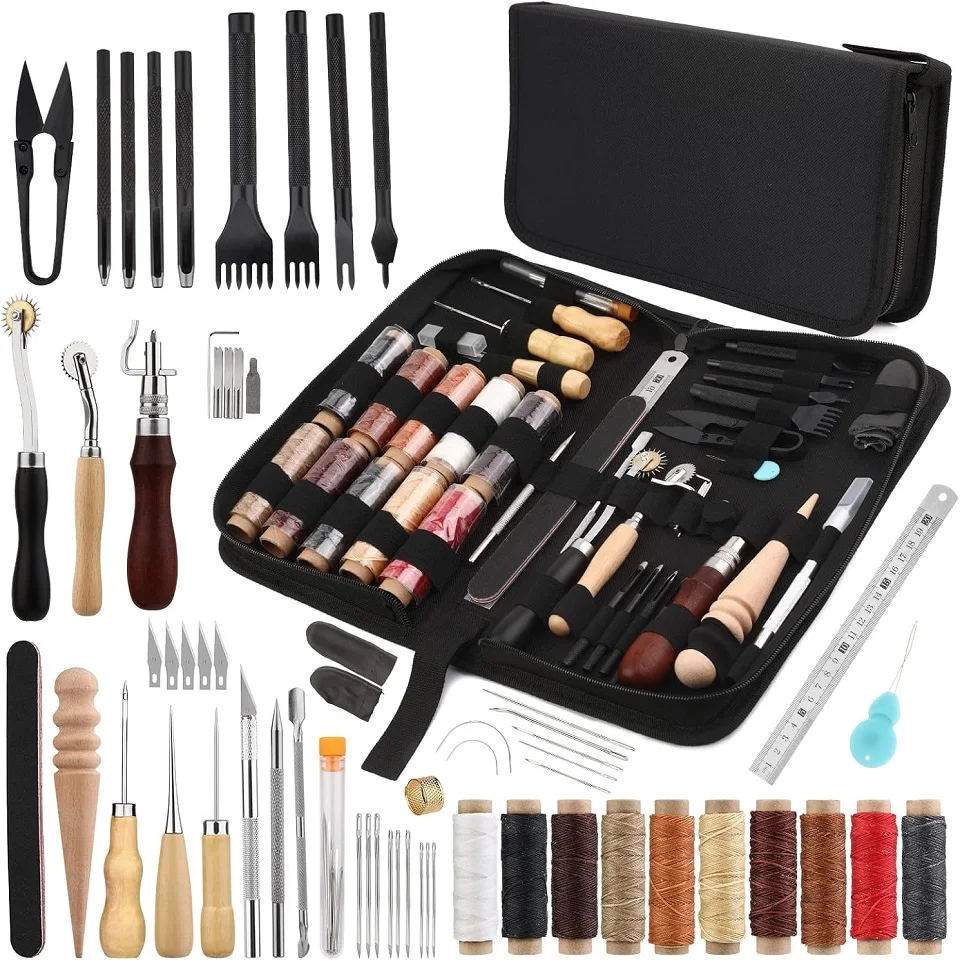 IMAZY Leather Working Tool Set Stitching Hole Punch 4mm 1/2/4/6 Prong Chisel DIY Leather Sewing Crafts for Beginner or Adults
IMAZY Leather Working Tool Set Stitching Hole Punch 4mm 1/2/4/6 Prong Chisel DIY Leather Sewing Crafts for Beginner or Adults