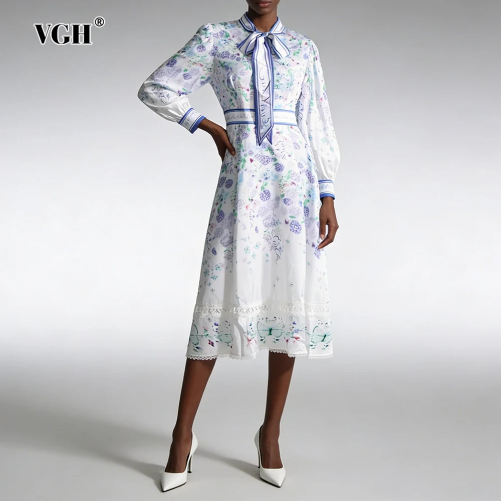 VGH Романтические платья с принтом во французском стиле для женщин с круглым вырезом и длинными рукавами, с высокой талией, на шнуровке, весеннее милое женское платье
VGH Романтические платья с принтом во французском стиле для женщин с круглым вырезом и длинными рукавами, с высокой талией, на шнуровке, весеннее милое женское платье