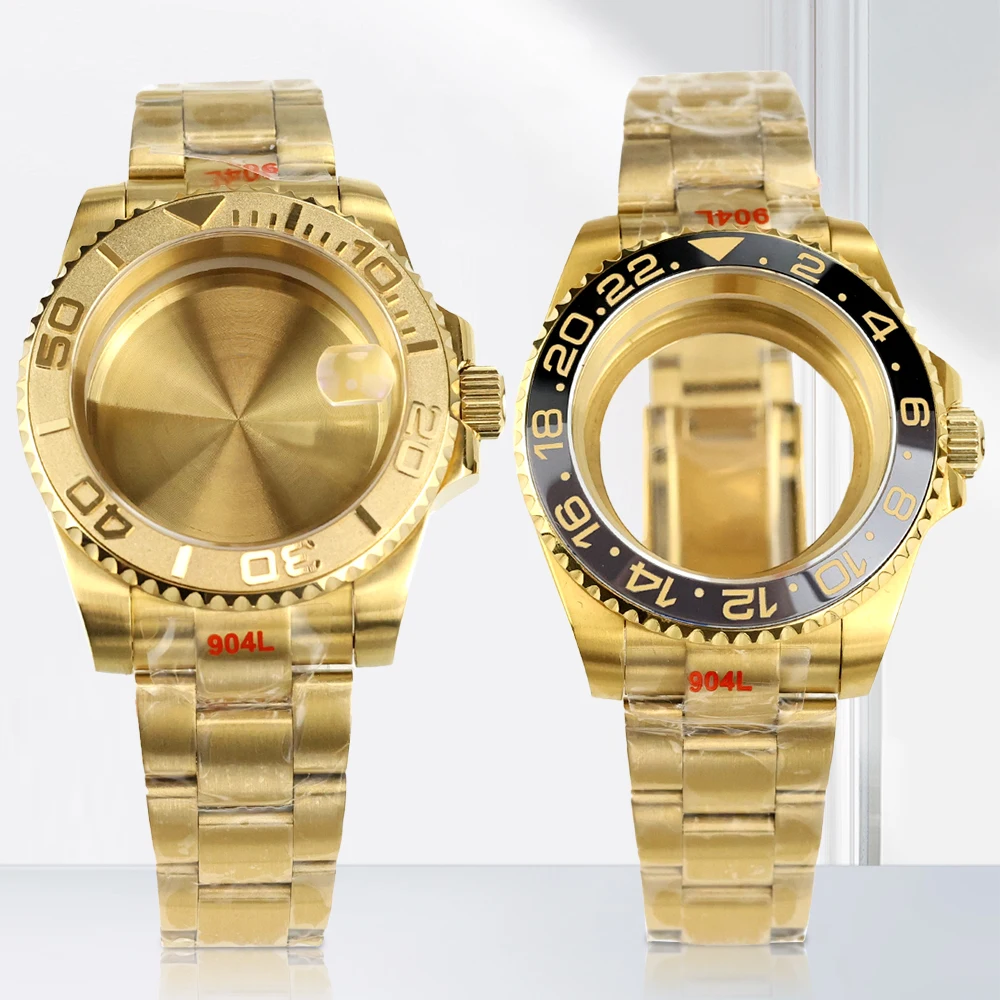 For Submariner Gold 40mm NH35 Watch Case Fit NH34 NH35 NH36 NH38 Movement Solid Brushed Oyster Strap YACHT-MASTER GMT Case
For Submariner Gold 40mm NH35 Watch Case Fit NH34 NH35 NH36 NH38 Movement Solid Brushed Oyster Strap YACHT-MASTER GMT Case