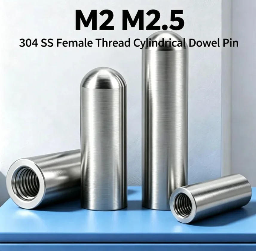 M2 M2.5 304 Stainless Steel Female Thread Round Head Cylindrical Pin Locating Dowel Hollow Pin 5-20pcs OD 3 4
M2 M2.5 304 Stainless Steel Female Thread Round Head Cylindrical Pin Locating Dowel Hollow Pin 5-20pcs OD 3 4