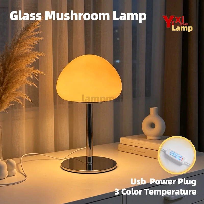 Retro Murano Glass Mushroom Table Lamp INS Style Bedside Light For Bedroom Living Room Study Office Home Indoor Ambient Decor
Retro Murano Glass Mushroom Table Lamp INS Style Bedside Light For Bedroom Living Room Study Office Home Indoor Ambient Decor