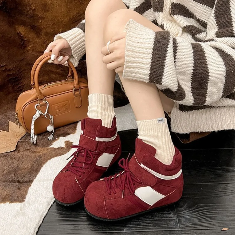 Women Sneakers Korea Fashion Ugly Cute Big Head Platform Training Shoes Retro Suede High-top Casual Shoes Buty Zimowe Damskie
Women Sneakers Korea Fashion Ugly Cute Big Head Platform Training Shoes Retro Suede High-top Casual Shoes Buty Zimowe Damskie