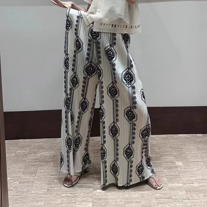 ALSEY Miyake Pleated Printed Elastic Waist Women's Casual Pants 2025 Summer New Fashion Casual Hundred Design Wide Leg Pants
ALSEY Miyake Pleated Printed Elastic Waist Women's Casual Pants 2025 Summer New Fashion Casual Hundred Design Wide Leg Pants