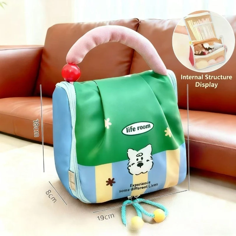 New Cute Canvas Bag Contrast Color Portable Cosmetic Bag Large Capacity Right-Angle Storage Box Girl Travel Versatile Washing
New Cute Canvas Bag Contrast Color Portable Cosmetic Bag Large Capacity Right-Angle Storage Box Girl Travel Versatile Washing