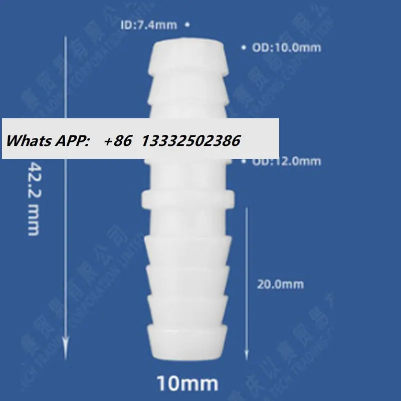 100pcs High-quality plastic hose straight-through connector reducer
100pcs High-quality plastic hose straight-through connector reducer