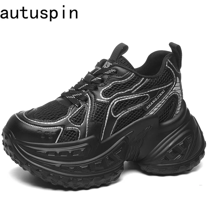 AUTUSPIN New Wide Toe Women Tide Sneakers 2025 High Quality Mesh Patchwork Leather Street Sport Shoes Platform Wedges Heels Shoe
AUTUSPIN New Wide Toe Women Tide Sneakers 2025 High Quality Mesh Patchwork Leather Street Sport Shoes Platform Wedges Heels Shoe