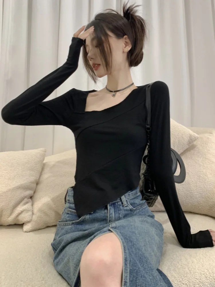 Thin Long Sleeve T-Shirt Sun Protection Women's Bottoming Shirt Spring Autumn Pure Color Commute Style Square Collar GZL20244246
Thin Long Sleeve T-Shirt Sun Protection Women's Bottoming Shirt Spring Autumn Pure Color Commute Style Square Collar GZL20244246