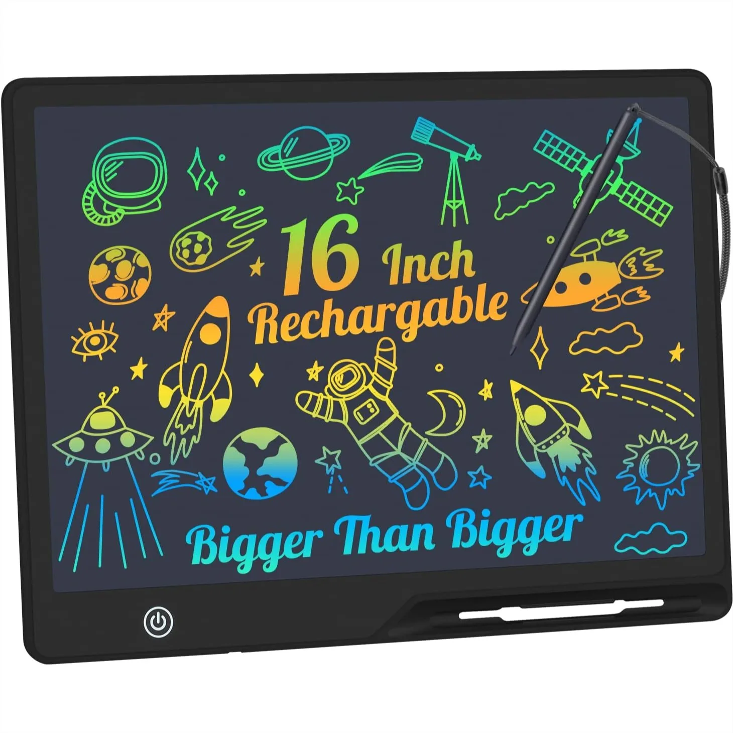 16 Inch LCD Writing Tablet, Colorful Doodle Board for Kids 3-7, Rechargeable Drawing Pad with Stylus, Portable Educational
16 Inch LCD Writing Tablet, Colorful Doodle Board for Kids 3-7, Rechargeable Drawing Pad with Stylus, Portable Educational