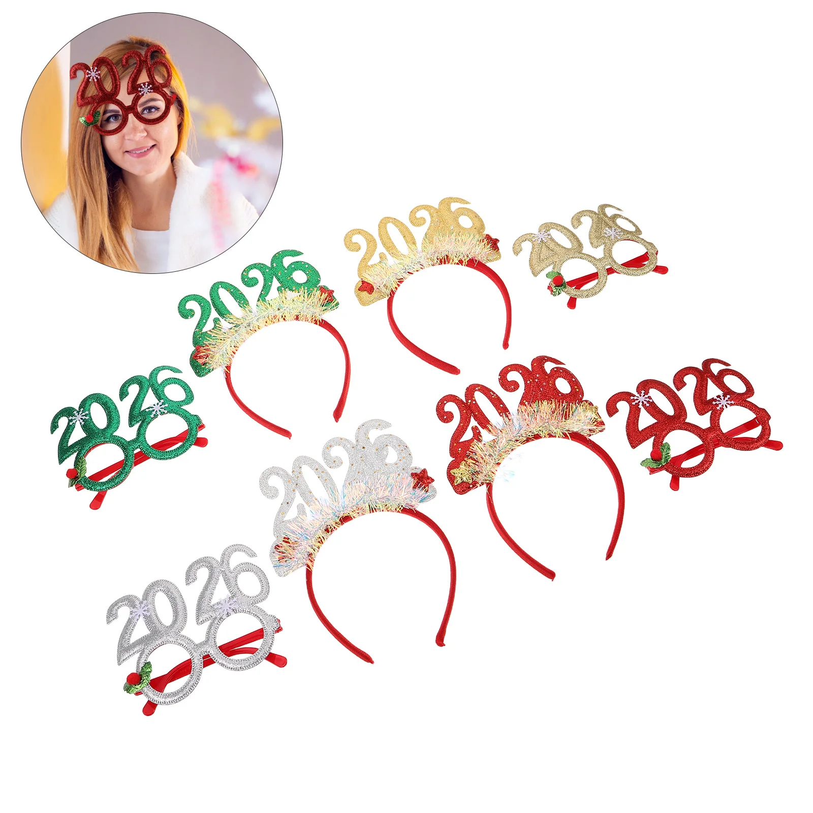 8Pcs 2026 Number Party Glasses Glitter Christmas Headbands New Year Hair Hoop New Years Eve Photo Booth Props Holiday 
8Pcs 2026 Number Party Glasses Glitter Christmas Headbands New Year Hair Hoop New Years Eve Photo Booth Props Holiday