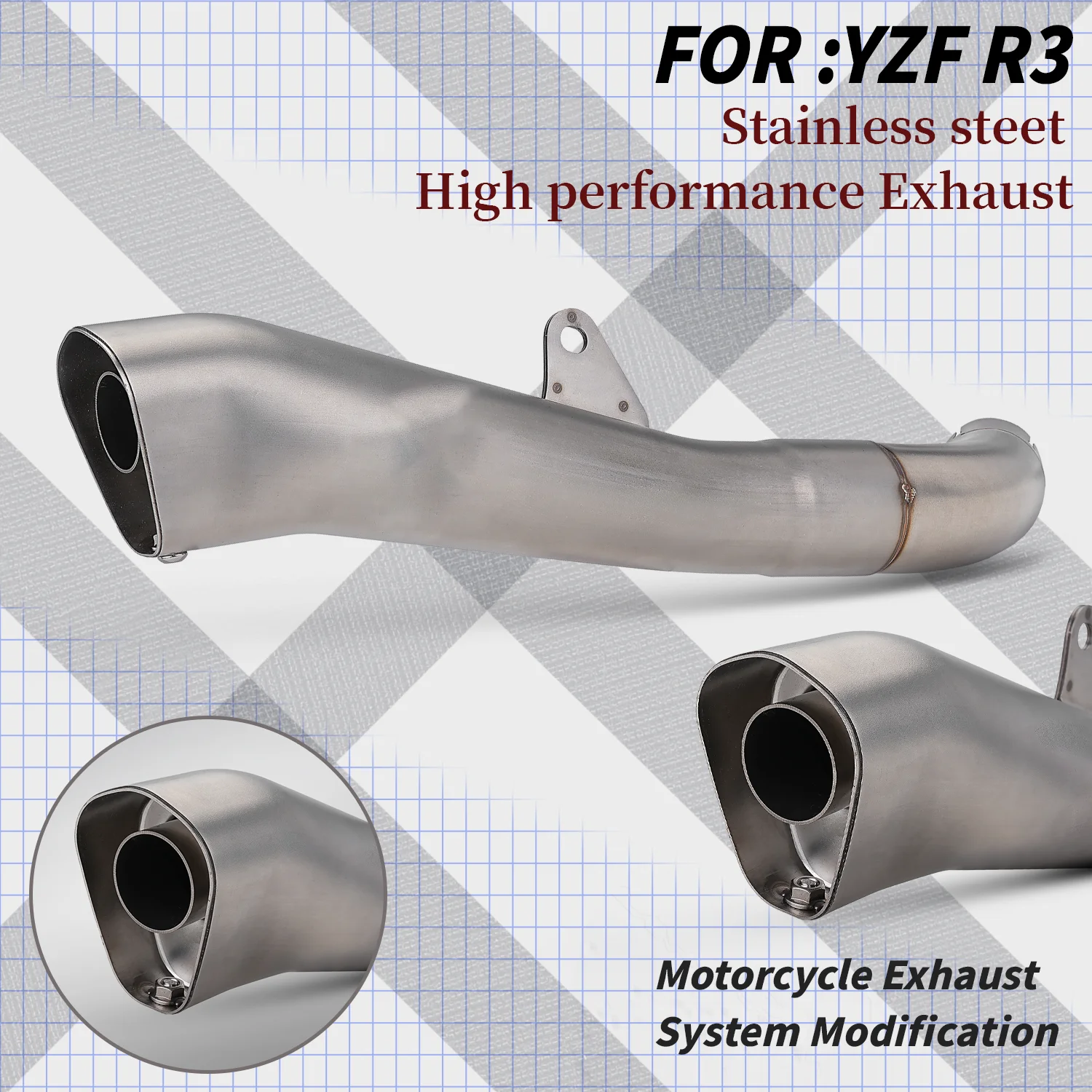 Slip On for YZF-R3 MT03 R25 2015-2025 Motorcycle Exhaust Escape Modified Muffler With Middle Link Pipe Gasket
Slip On for YZF-R3 MT03 R25 2015-2025 Motorcycle Exhaust Escape Modified Muffler With Middle Link Pipe Gasket