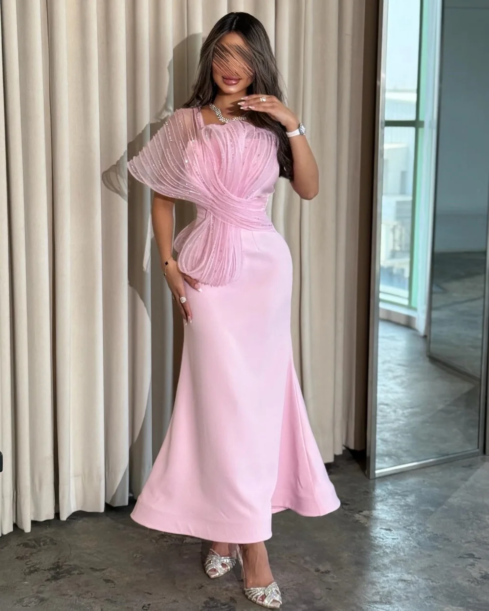 Customized Matching Intricate Jersey Beading Sequined Pleat Ruched Mermaid One-shoulder Midi Dresses Bespoke Occasion Dresses
Customized Matching Intricate Jersey Beading Sequined Pleat Ruched Mermaid One-shoulder Midi Dresses Bespoke Occasion Dresses
