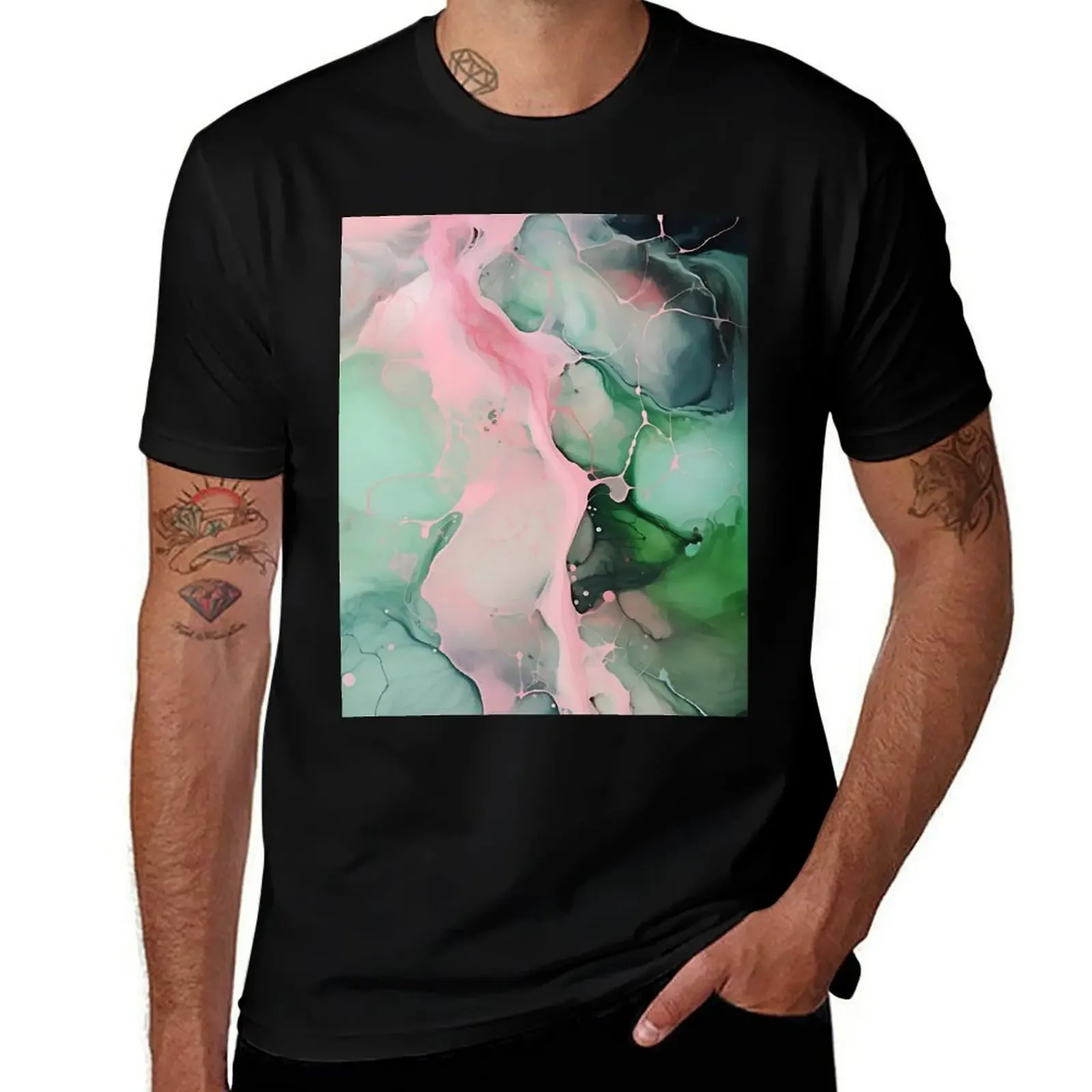 Enigmatic Fusion - Abstract Painting of Pink, Green, and Black T-Shirt anime clothes quick drying mens tall t shirts
Enigmatic Fusion - Abstract Painting of Pink, Green, and Black T-Shirt anime clothes quick drying mens tall t shirts
