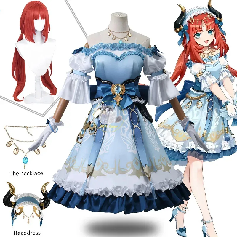 Nilou Cosplay Costume Genshin Impact Cosplay Uniform Outfit Wig Red Hair Women Dancer Dress Carnival Anime Halloween Costumes
Nilou Cosplay Costume Genshin Impact Cosplay Uniform Outfit Wig Red Hair Women Dancer Dress Carnival Anime Halloween Costumes
