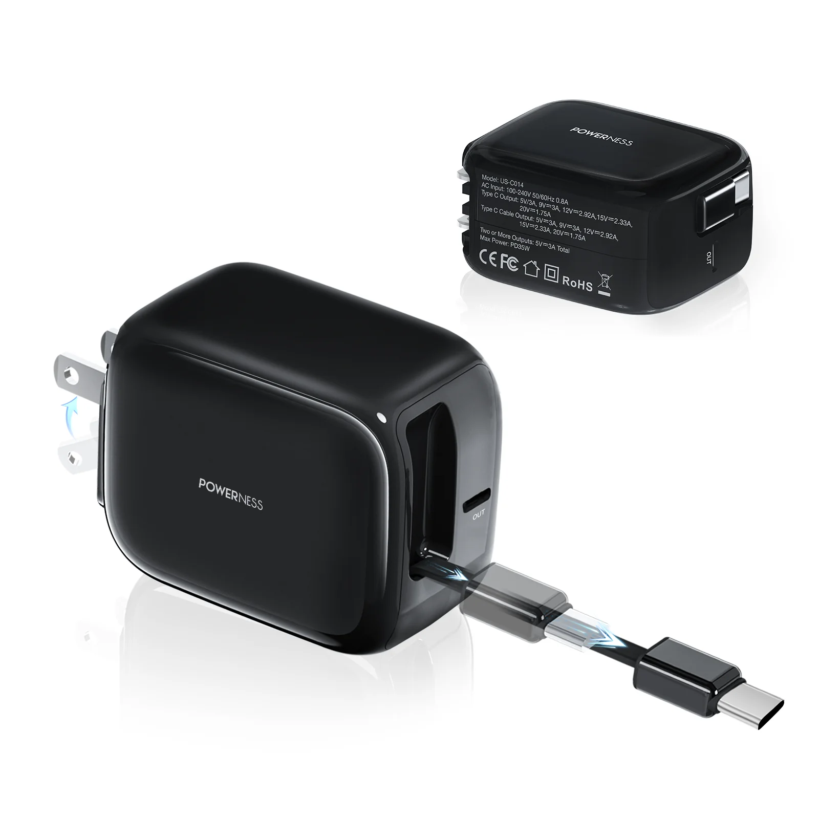 Unew Black Charger USB-C Type-C Adapter 35W Fast Charger Cable Length Up to 60cm Retractable, Traveling for iPhone Xiaomi
Unew Black Charger USB-C Type-C Adapter 35W Fast Charger Cable Length Up to 60cm Retractable, Traveling for iPhone Xiaomi