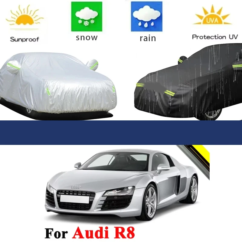 For Audi R8 Spyder Covers 2007-2026 Full Car Covers Outdoor Sun Anti UV Rain Snow Dust Protection Oxford Cloth Accessories
For Audi R8 Spyder Covers 2007-2026 Full Car Covers Outdoor Sun Anti UV Rain Snow Dust Protection Oxford Cloth Accessories