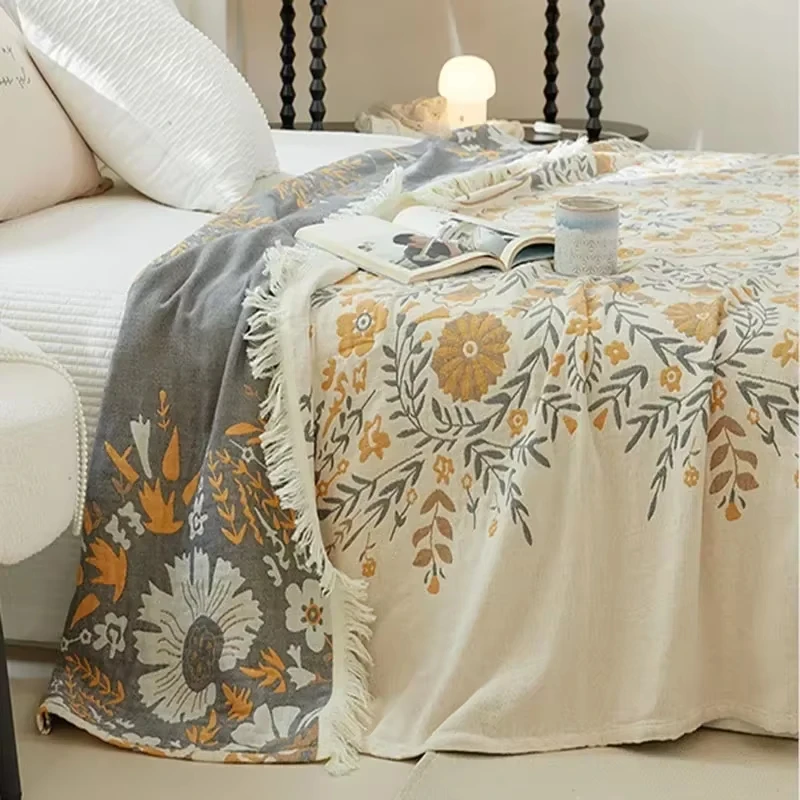 New Cotton Blanket Four-layer Gauze Sofa Cover Single Double Bedspread Air Conditioning Quilt Summer Cooling Blanket Bed sheet
New Cotton Blanket Four-layer Gauze Sofa Cover Single Double Bedspread Air Conditioning Quilt Summer Cooling Blanket Bed sheet