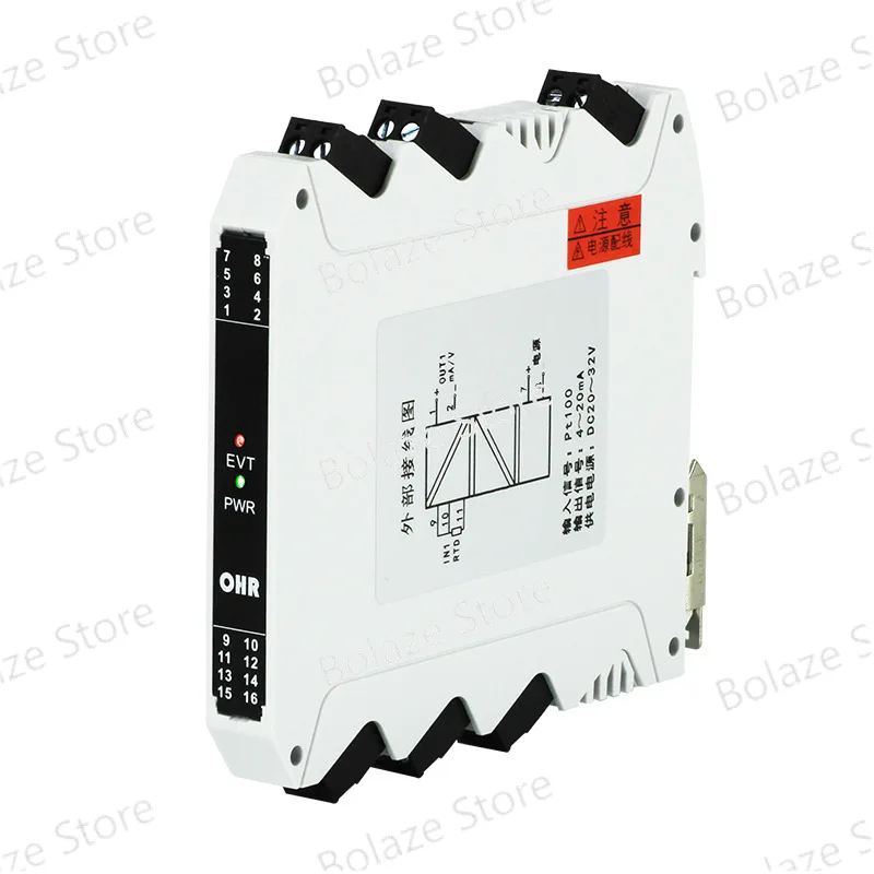 Smart temperature transmitter pt100 Signal isolator Thermal resistance thermocouple 4~20mA conversion module
Smart temperature transmitter pt100 Signal isolator Thermal resistance thermocouple 4~20mA conversion module