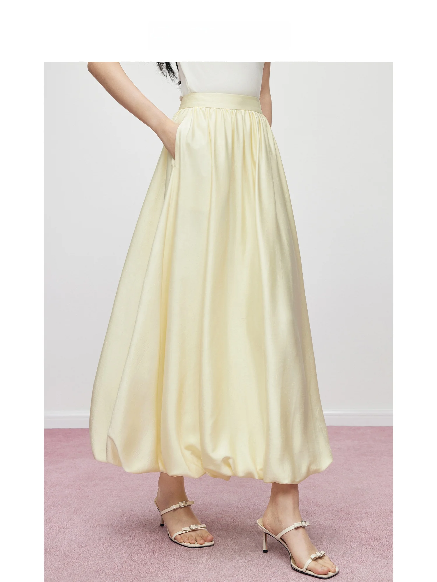Elegant Yellow Pleated Skirt Women's High Waist A-Line Midi Skirt Spring Summer Design Slimming Gored Skirt Mandy Zhang
Elegant Yellow Pleated Skirt Women's High Waist A-Line Midi Skirt Spring Summer Design Slimming Gored Skirt Mandy Zhang