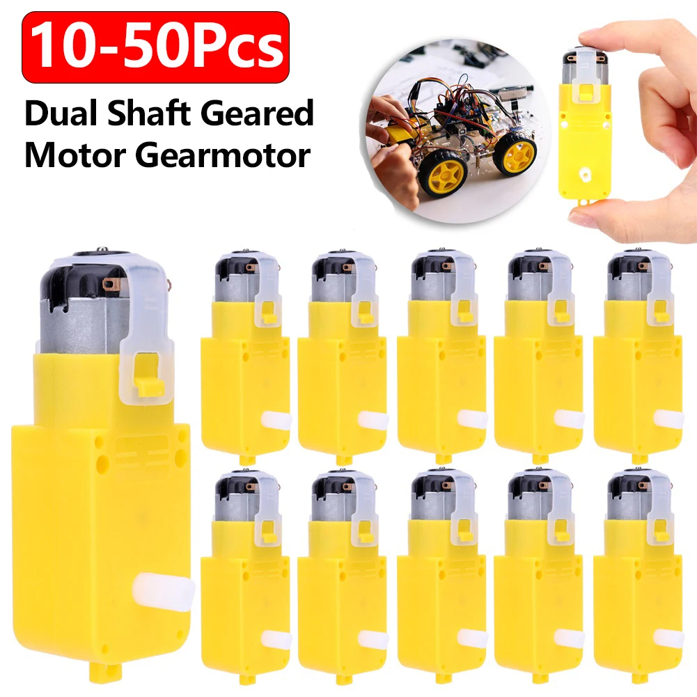 10-50Pcs TT Motor Module Robot Intelligent Car Dual Shaft Geared Motor Gearmotor Gearbox Motor for DIY Smart Car Robot DC 3-12V
10-50Pcs TT Motor Module Robot Intelligent Car Dual Shaft Geared Motor Gearmotor Gearbox Motor for DIY Smart Car Robot DC 3-12V