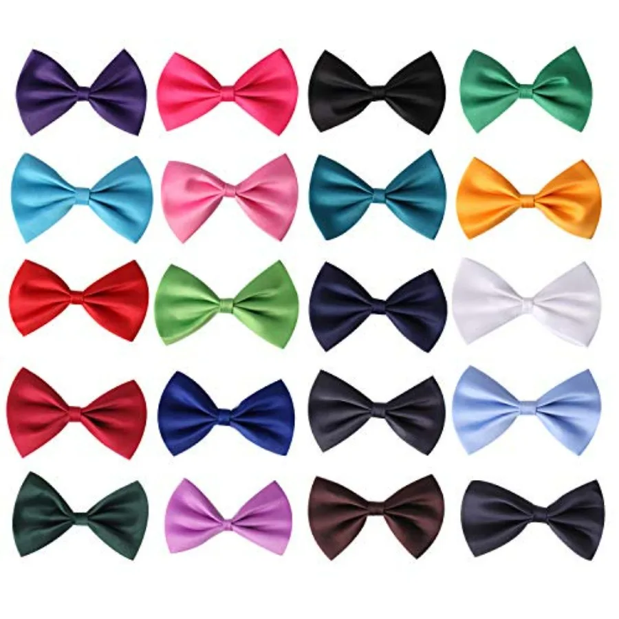 JIAKAI 20pcs Pre-tied Bow ties, Solid Color Adjustable Bow Tie Collection, For And Boys 10 Mixed Color, 2 of each color, Random
JIAKAI 20pcs Pre-tied Bow ties, Solid Color Adjustable Bow Tie Collection, For And Boys 10 Mixed Color, 2 of each color, Random