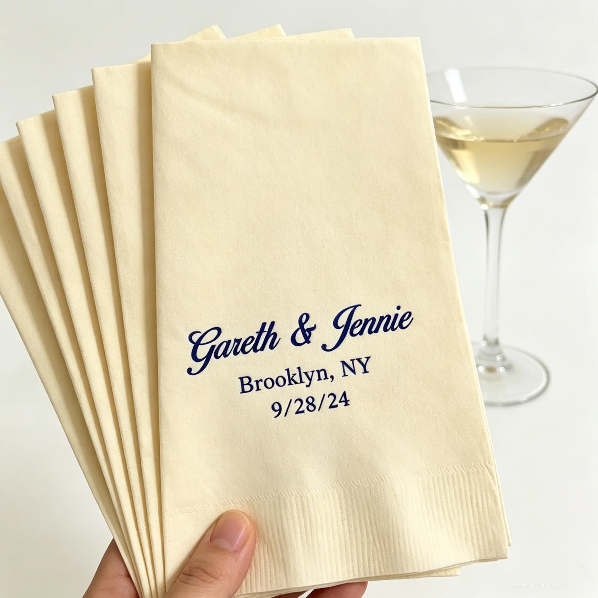 50pcs Custom Names, Date & Location Wedding Napkins, Personalized Blue Foil Couple Names Cocktail Napkins with City & Date for W
50pcs Custom Names, Date & Location Wedding Napkins, Personalized Blue Foil Couple Names Cocktail Napkins with City & Date for W