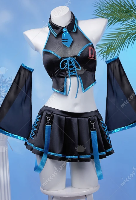 Miccostumes Vocal Derivative Two-Piece Swimsuit Bikini Set Halter Top and Skirt Swimwear Bathing Suit with Sleeves
Miccostumes Vocal Derivative Two-Piece Swimsuit Bikini Set Halter Top and Skirt Swimwear Bathing Suit with Sleeves