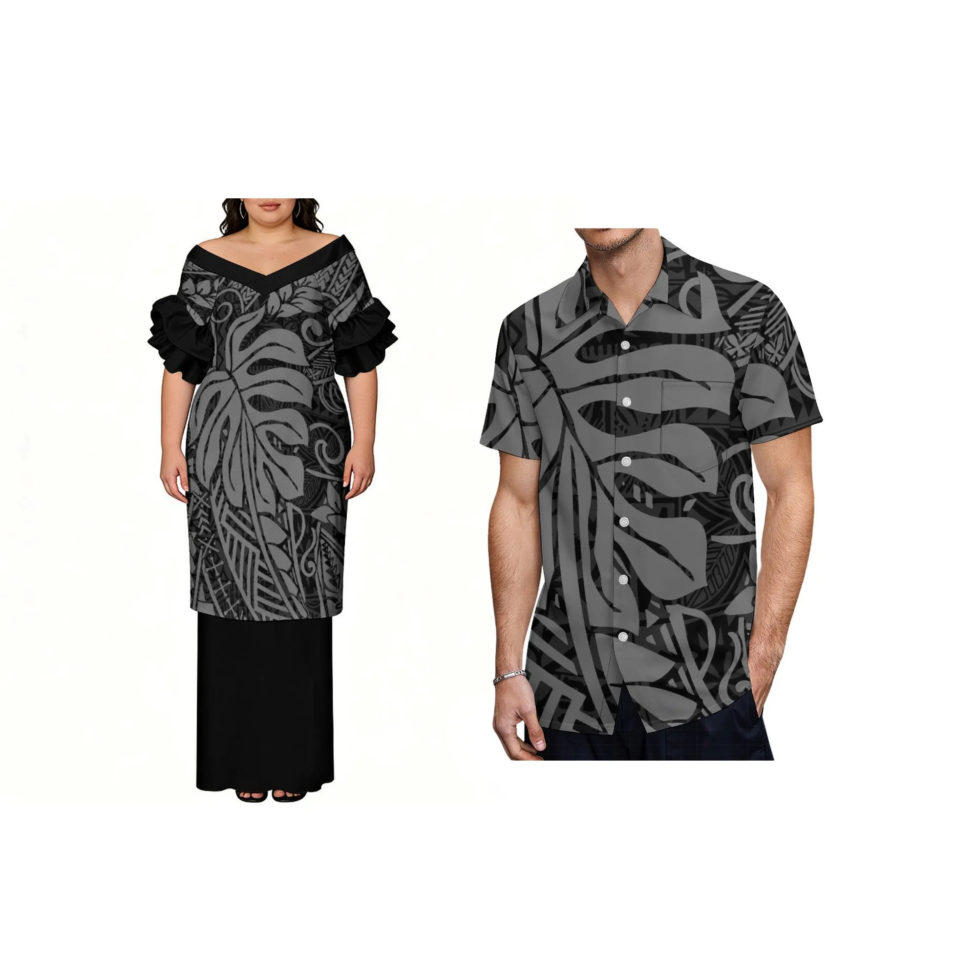 Lady Polynesian Spiral Tribal Print Off Shoulder Custom Skirt Two Piece Puletasi Outfit Pacific Island Traditional Set
Lady Polynesian Spiral Tribal Print Off Shoulder Custom Skirt Two Piece Puletasi Outfit Pacific Island Traditional Set