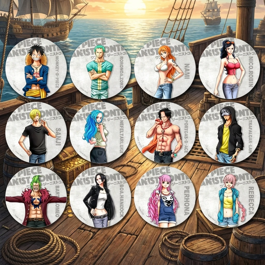 ONEPIECE Anime Badge One Piece Luffy Zoro Nami Robin Chopper Pin Brooch Mirror Keychain Accessories Gift for Fans Collection
ONEPIECE Anime Badge One Piece Luffy Zoro Nami Robin Chopper Pin Brooch Mirror Keychain Accessories Gift for Fans Collection