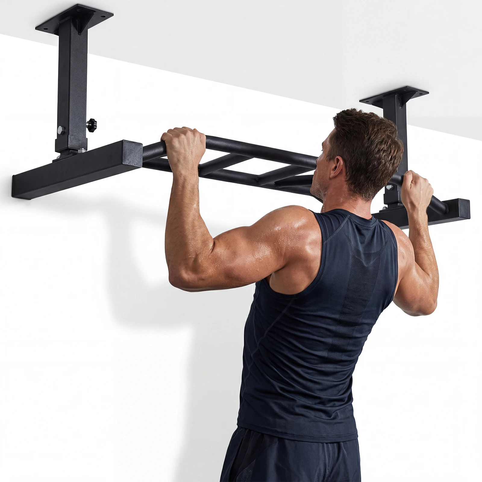 47 Inch Ceiling Mount Pull Up Bar Adjustable Height&Supports To 600 Lbs Heavy Duty Multi-Grip Chin Up Bar Home Gym Equipment
47 Inch Ceiling Mount Pull Up Bar Adjustable Height&Supports To 600 Lbs Heavy Duty Multi-Grip Chin Up Bar Home Gym Equipment