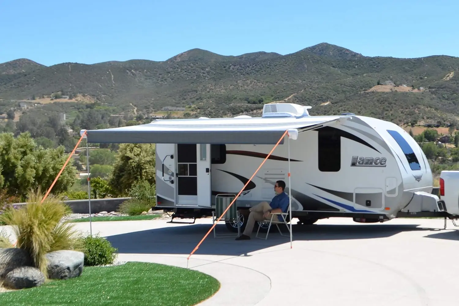 Carefree RV Awning Stabilizer Kit – Adjustable Height Poles for Awning Stabilization – Pole & Tie Down Kit - RV Awning Support
Carefree RV Awning Stabilizer Kit – Adjustable Height Poles for Awning Stabilization – Pole & Tie Down Kit - RV Awning Support