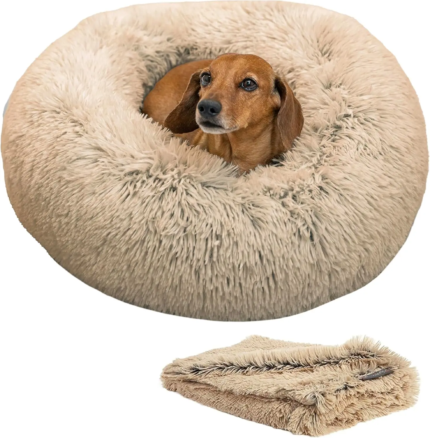 Cozy Donut Pet Bed with Soft Blanket, Orthopedic Support for Cats & Dogs, Machine Washable, Taupe Small 23x23
Cozy Donut Pet Bed with Soft Blanket, Orthopedic Support for Cats & Dogs, Machine Washable, Taupe Small 23x23