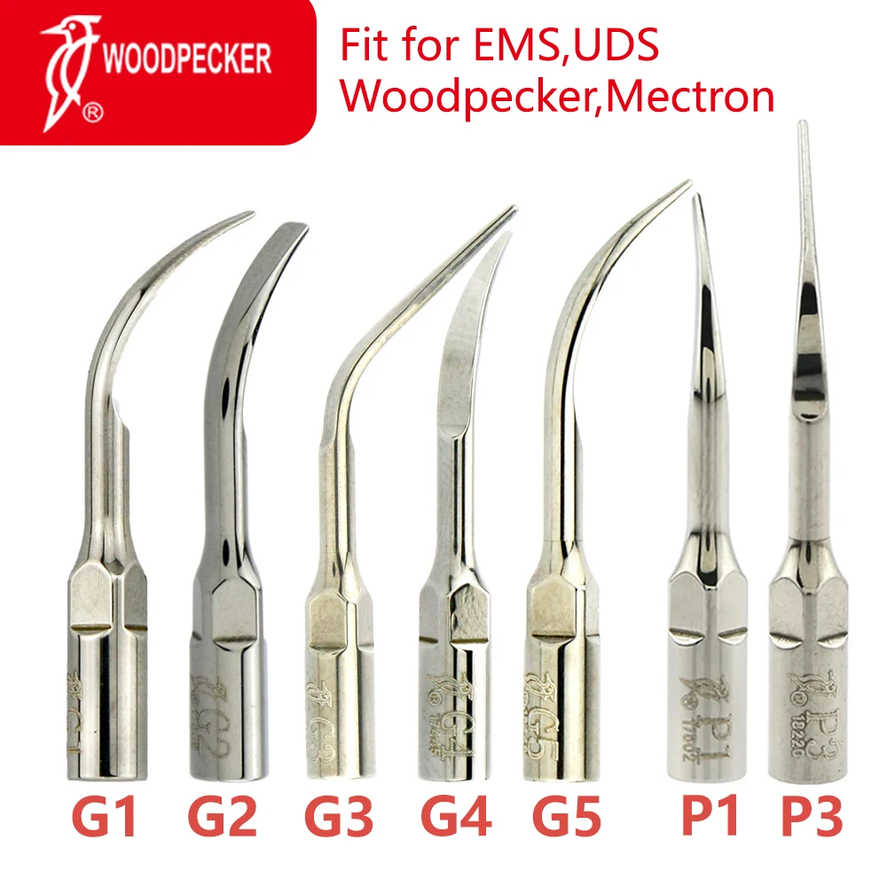 100% Original Woodpecker Dental Ultrasonic Scaler Tip G1 G2 G3 G4 G5 P1 P3 Dental Scaler Tips Fit for EMS/UDS/Mectron/Woodpecker
100% Original Woodpecker Dental Ultrasonic Scaler Tip G1 G2 G3 G4 G5 P1 P3 Dental Scaler Tips Fit for EMS/UDS/Mectron/Woodpecker