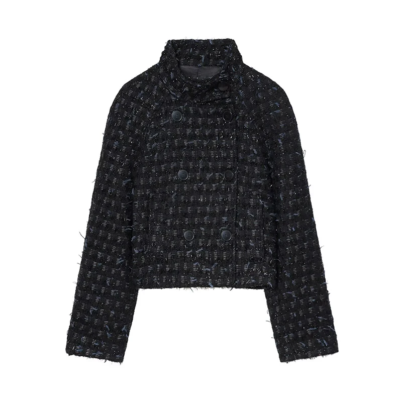 Женская куртка 2025, новая модная текстурированная короткая куртка, пальто с длинным рукавом, двубортная женская уличная повседневная новая верхняя одежда
Женская куртка 2025, новая модная текстурированная короткая куртка, пальто с длинным рукавом, двубортная женская уличная повседневная новая верхняя одежда 