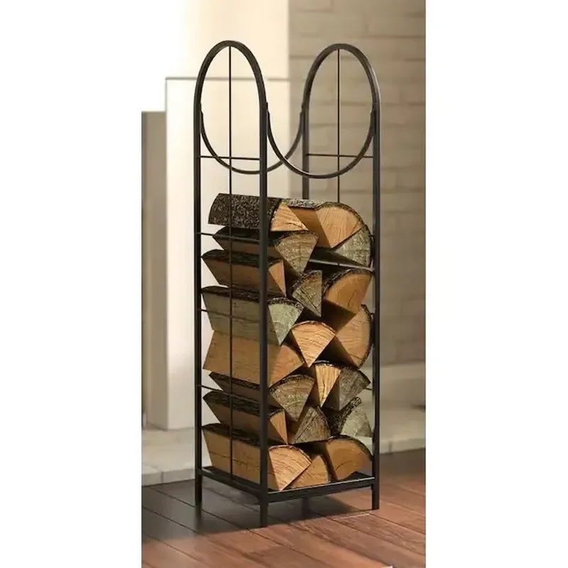 American Black Wrought Iron Floor Standing Log Storage Rack With Partition Decorative Wood Display Shelf for Home Living Room
American Black Wrought Iron Floor Standing Log Storage Rack With Partition Decorative Wood Display Shelf for Home Living Room