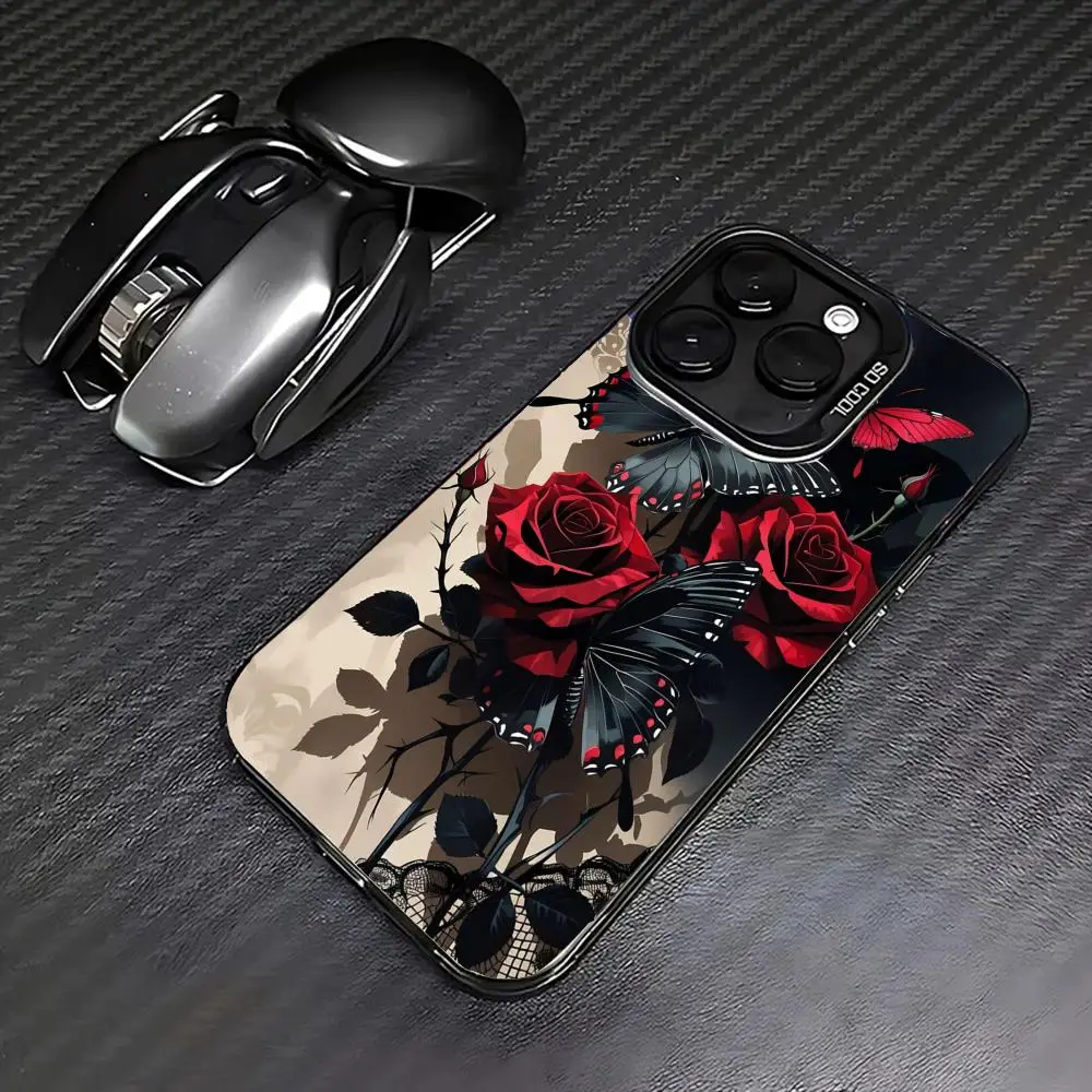 Rose butterfly pattern Phone Case case for iPhone17 16 15 14 13 12 11 Pro/ Max/Plus shock-proof rear cover anti-fingerprint
Rose butterfly pattern Phone Case case for iPhone17 16 15 14 13 12 11 Pro/ Max/Plus shock-proof rear cover anti-fingerprint